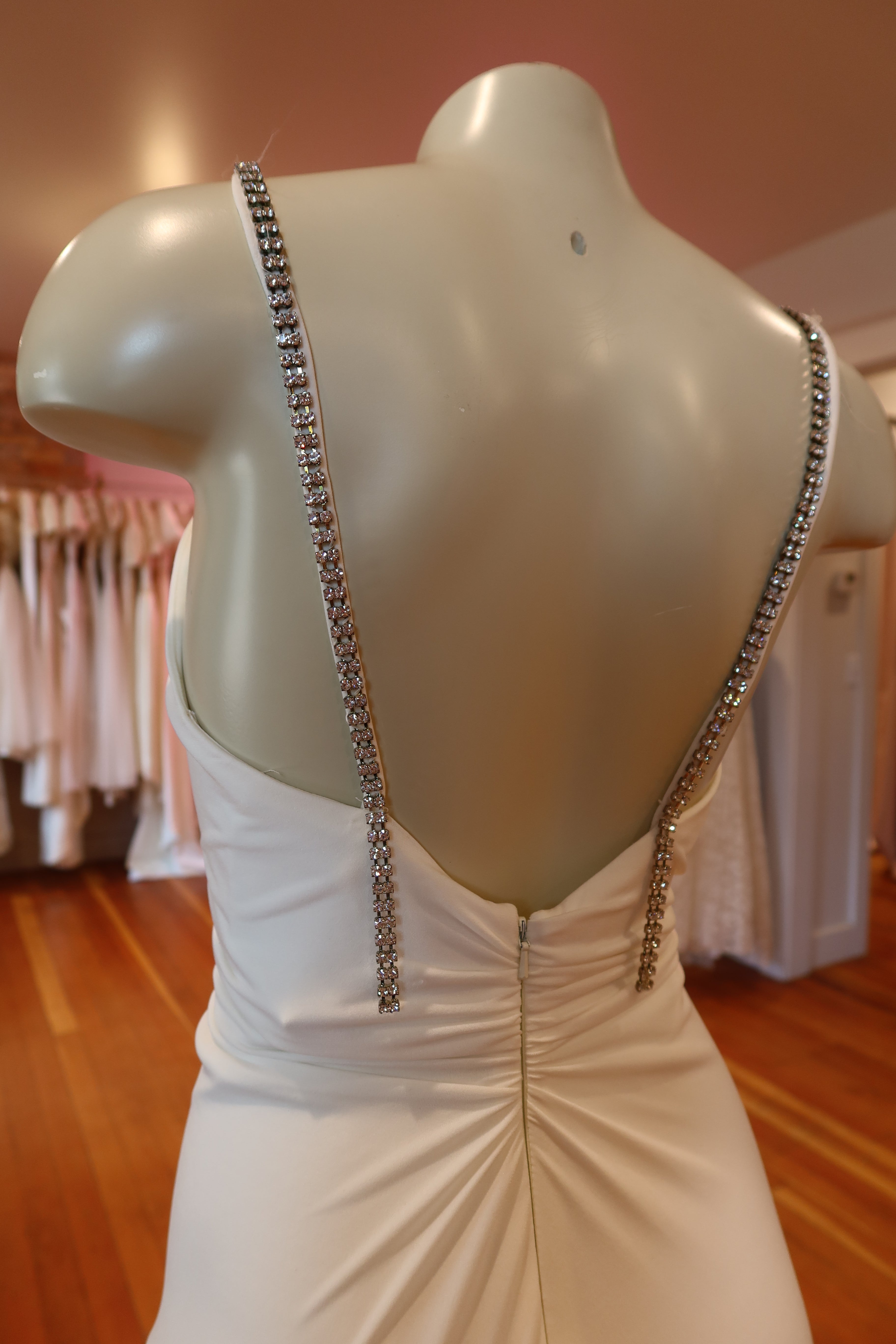 90s JM Rhinestone Pencil Gown