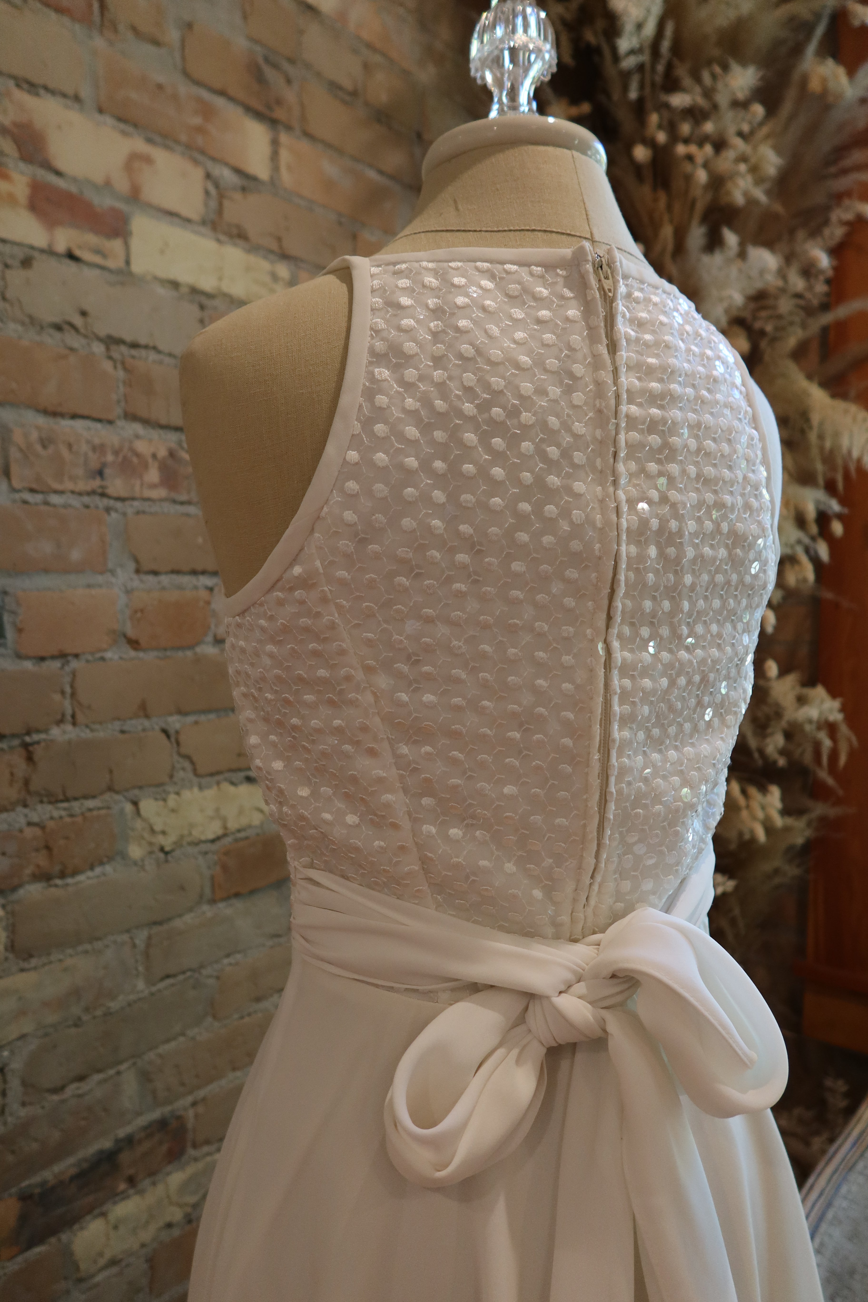 90s Chiffon Swing Reception Dress