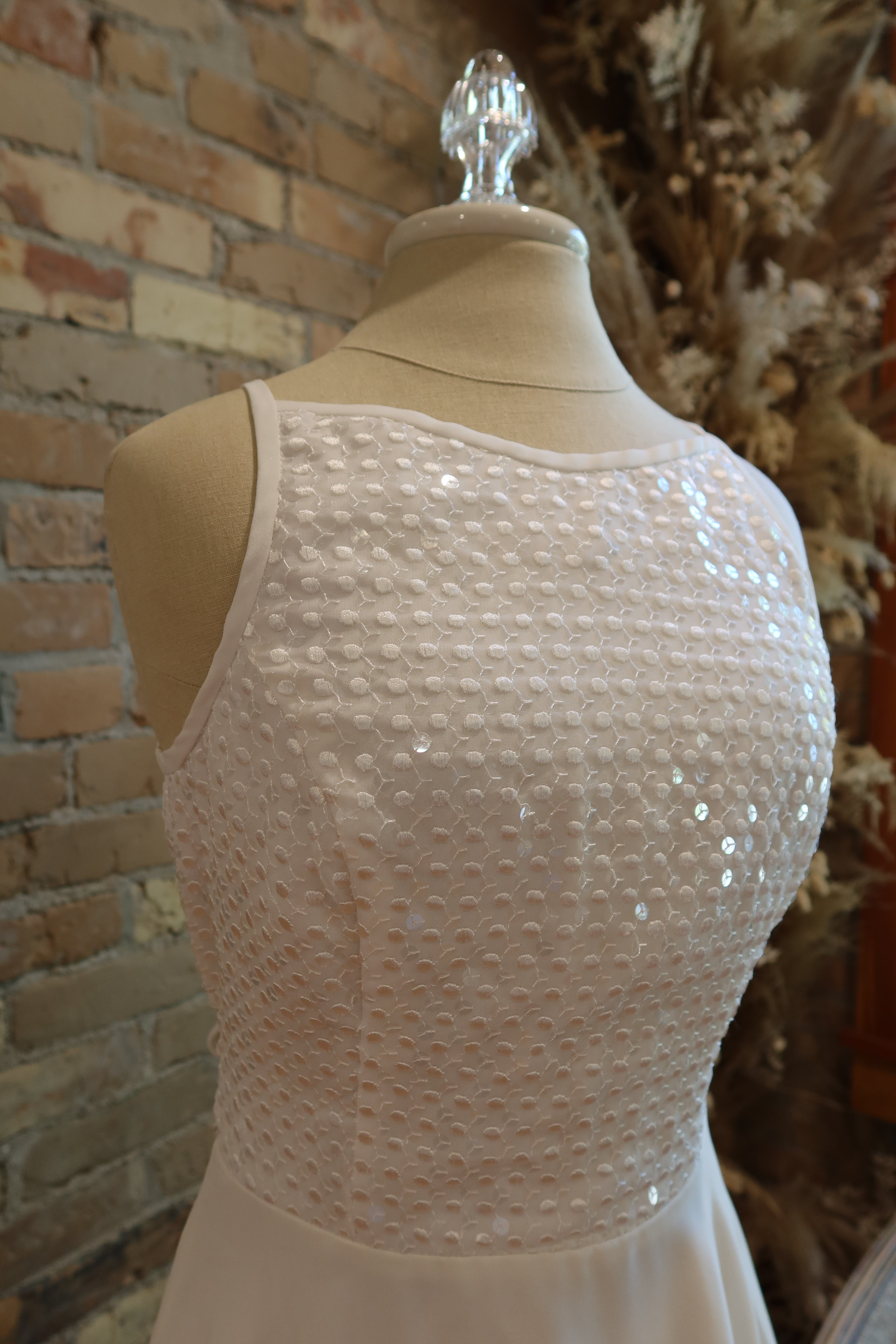 90s Chiffon Swing Reception Dress