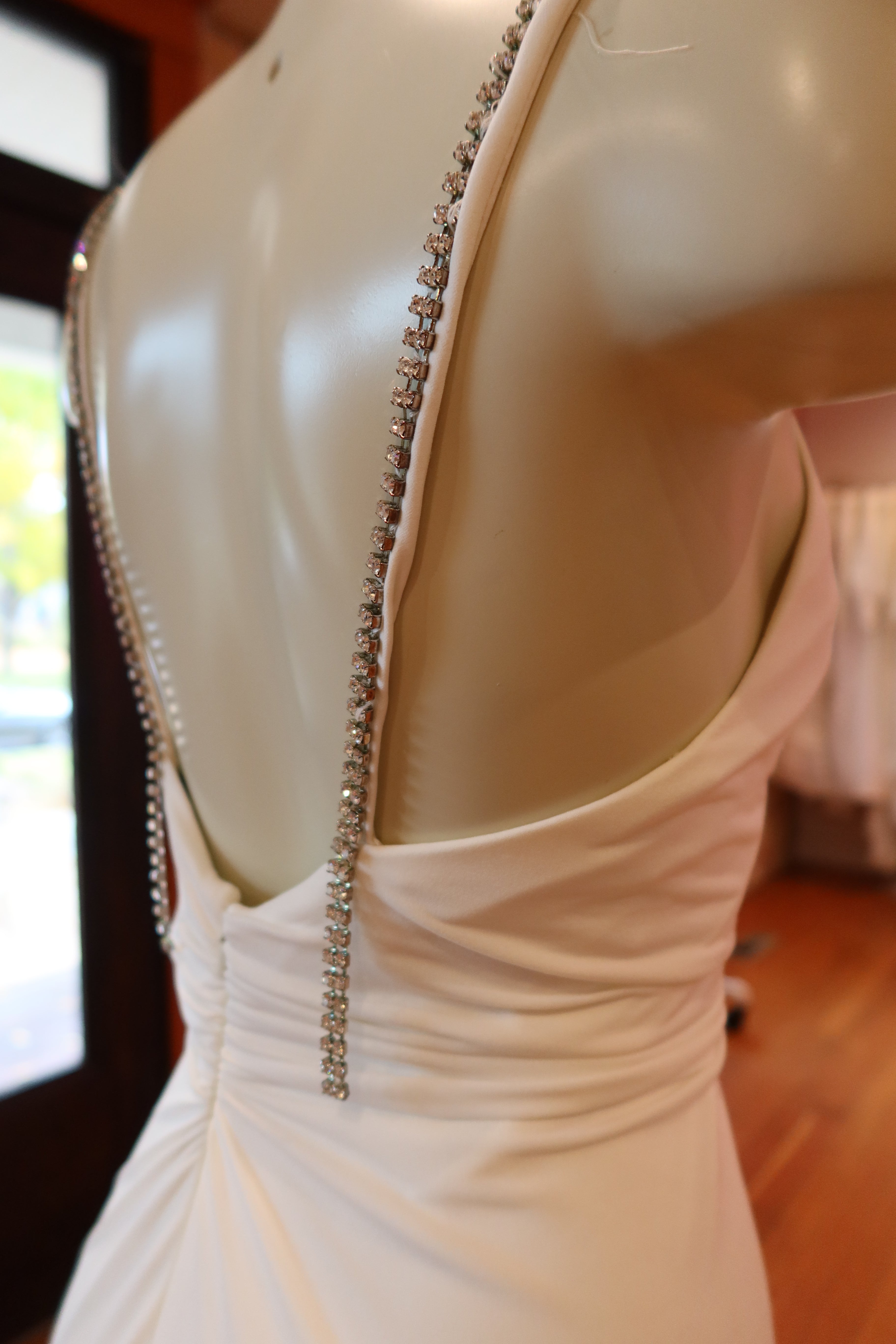 90s JM Rhinestone Pencil Gown