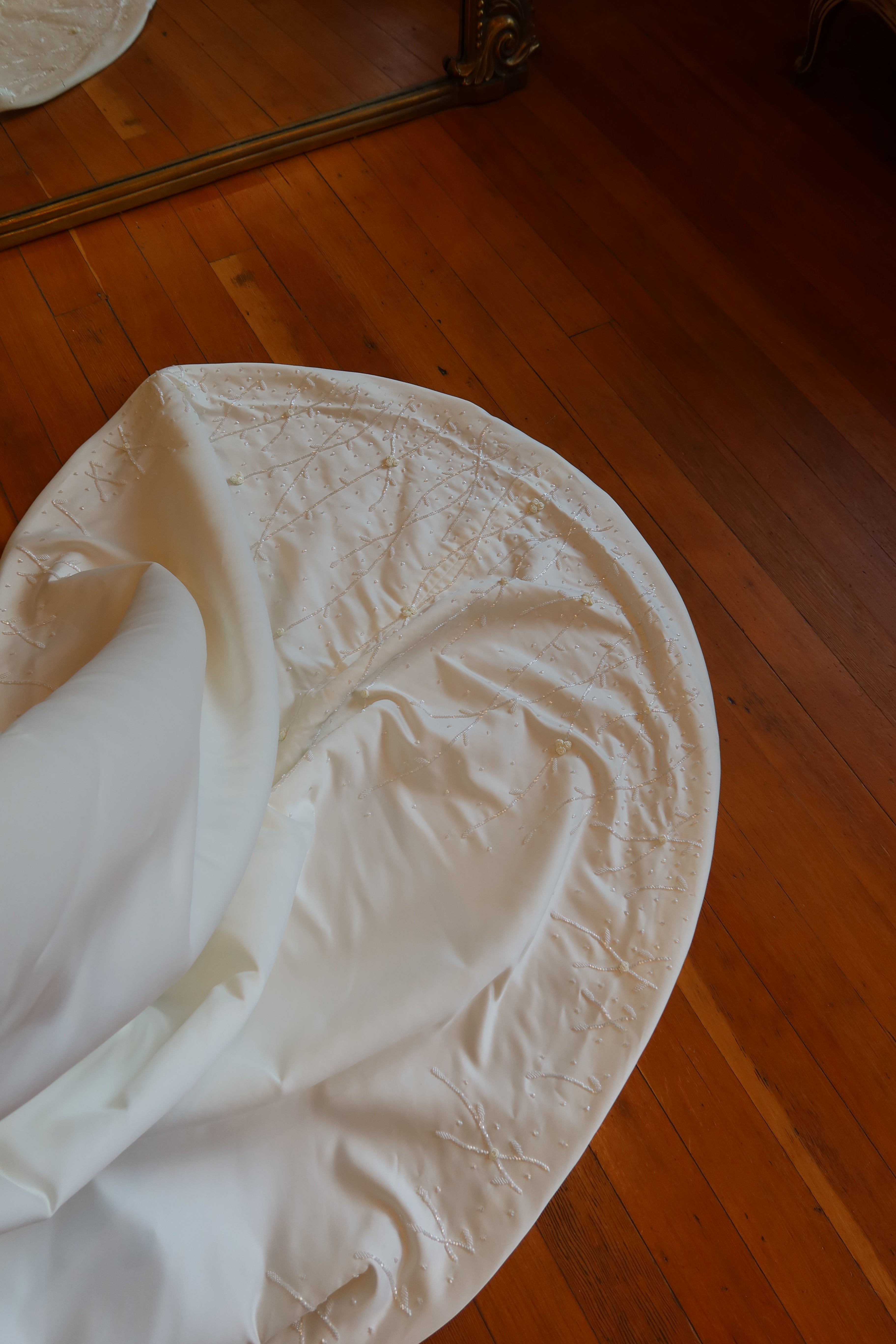 90s Satin Beaded Basque Waist