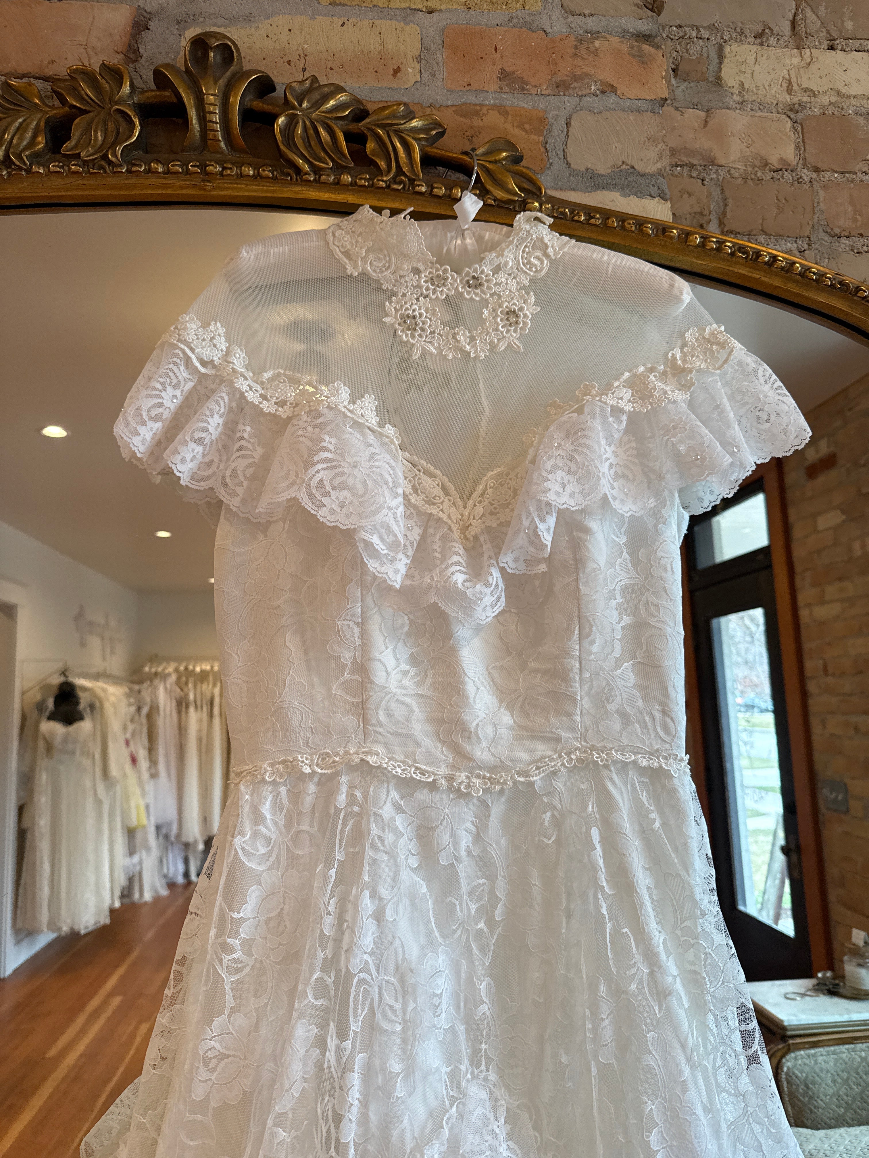 1970s Brideallure Cottage Core Gown
