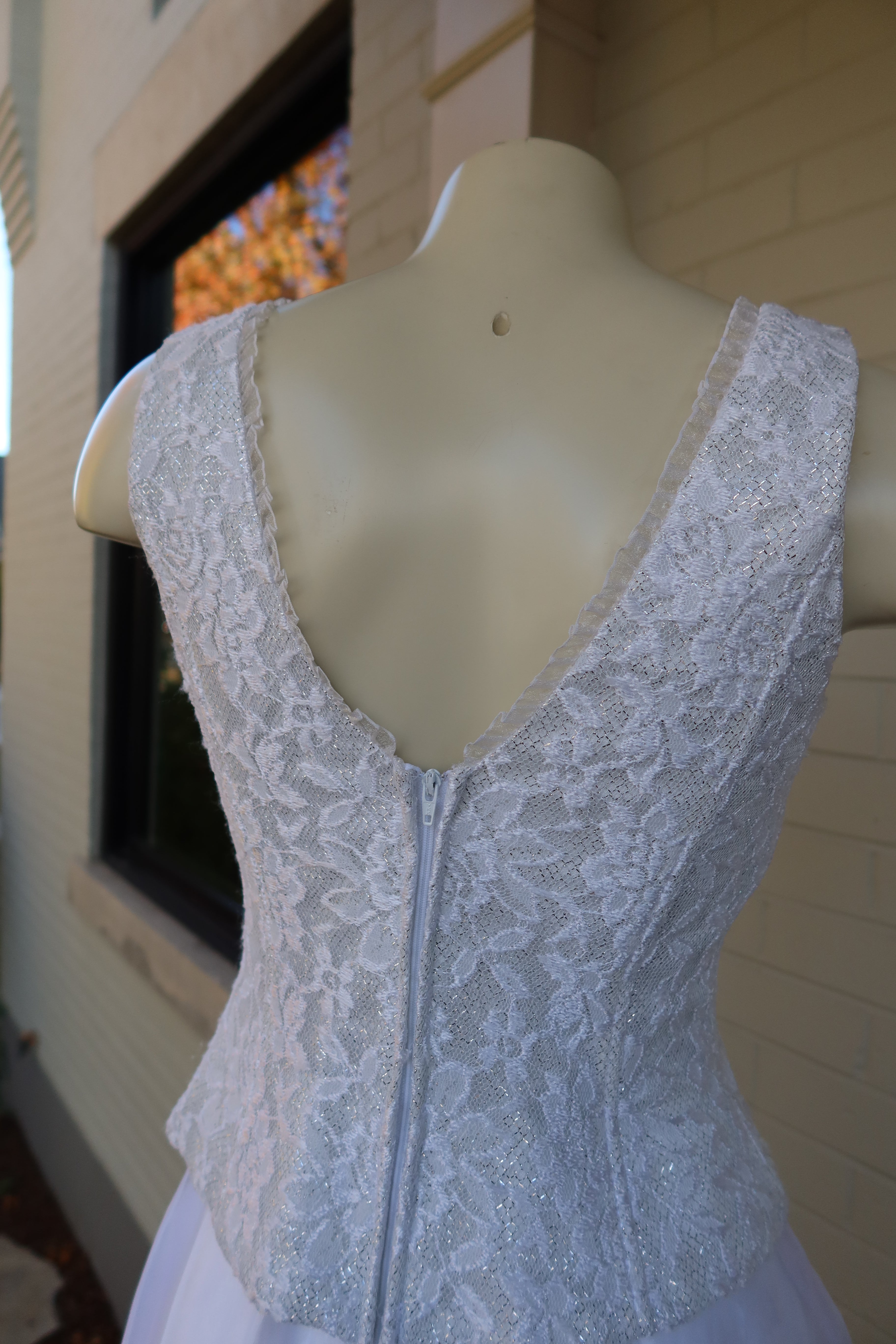 90s Lace Low Back Corset Gown