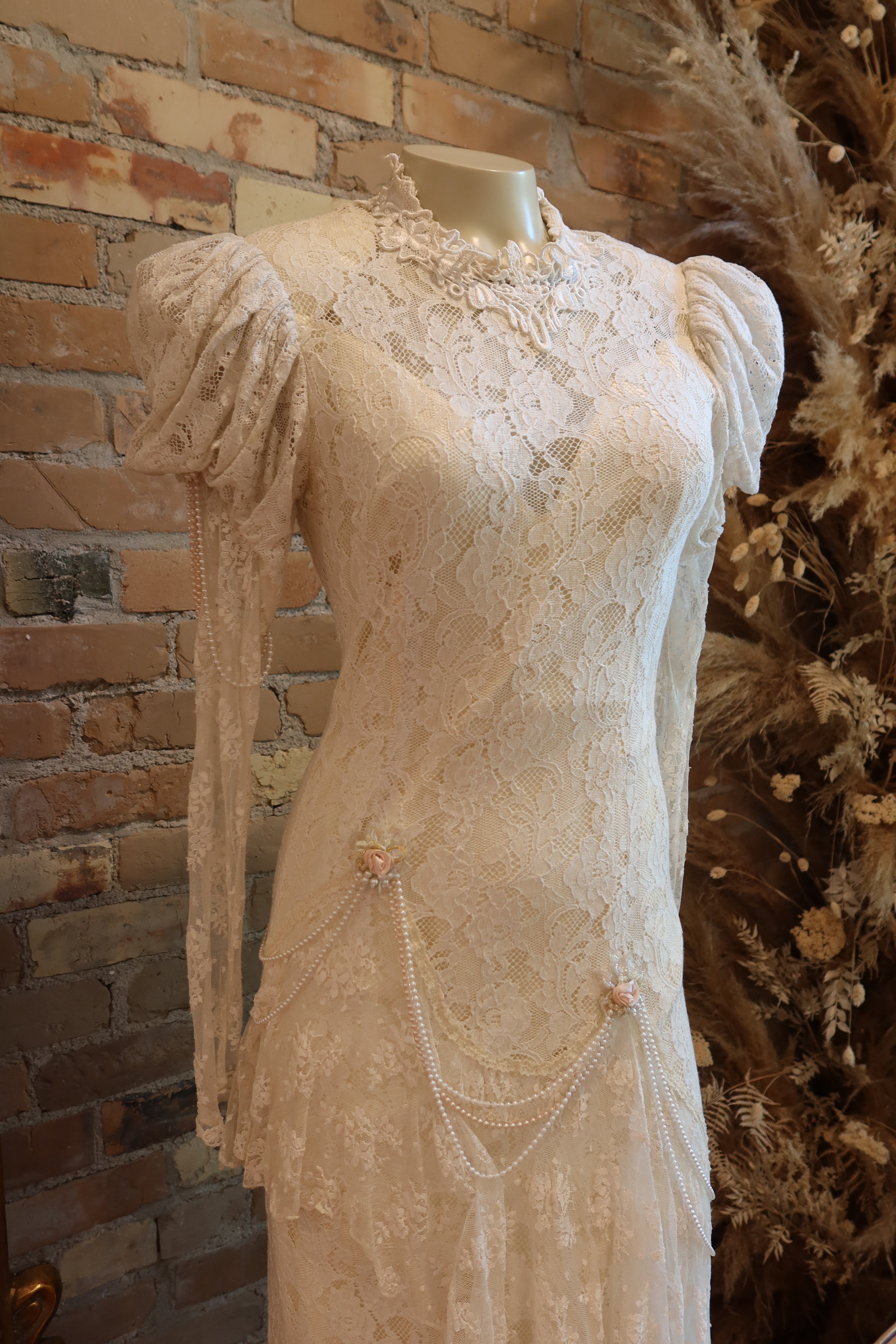 1980s Tea Time Rose Gown