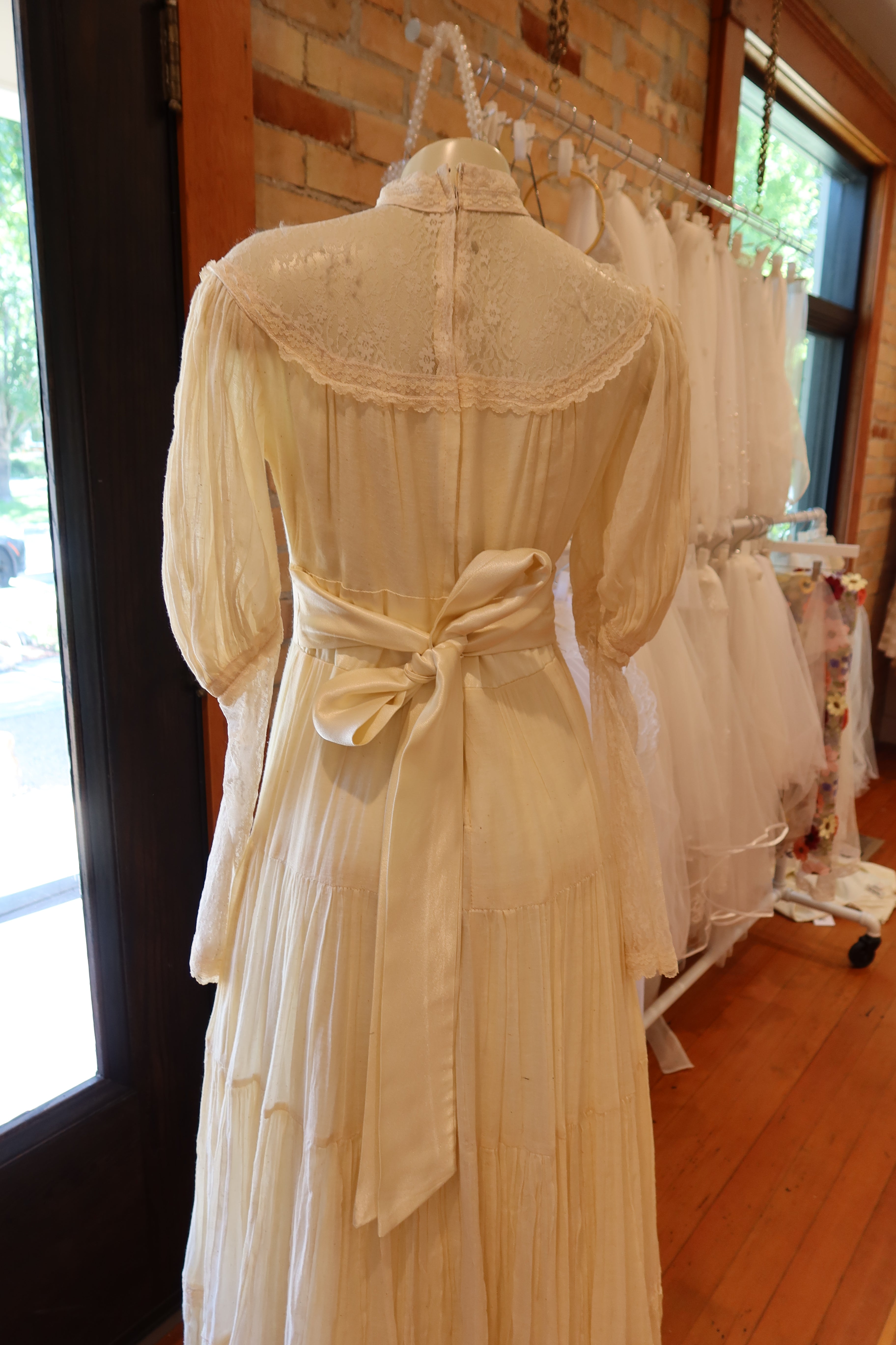 1980s Ivory Gunne Sax Gown