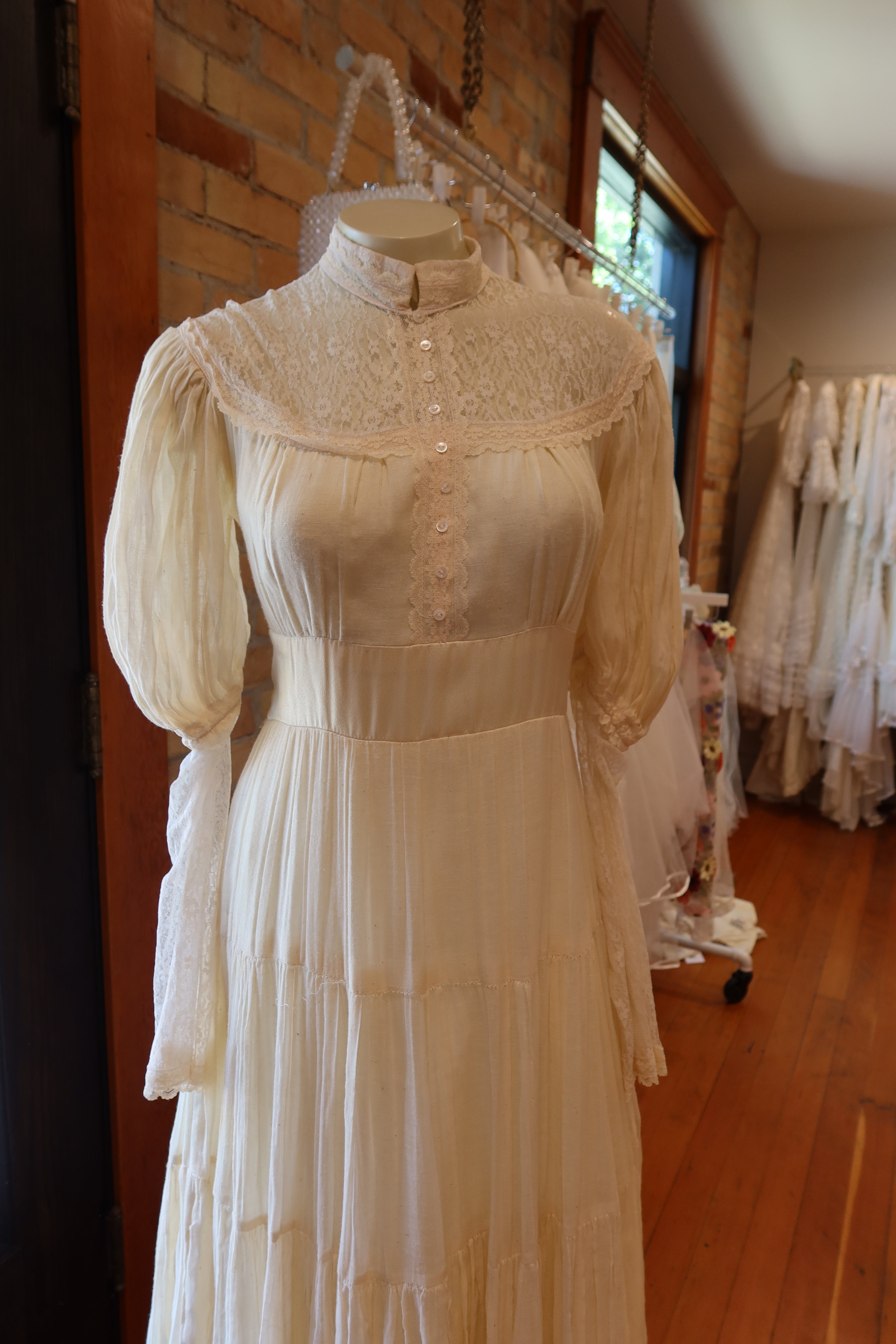 1980s Ivory Gunne Sax Gown