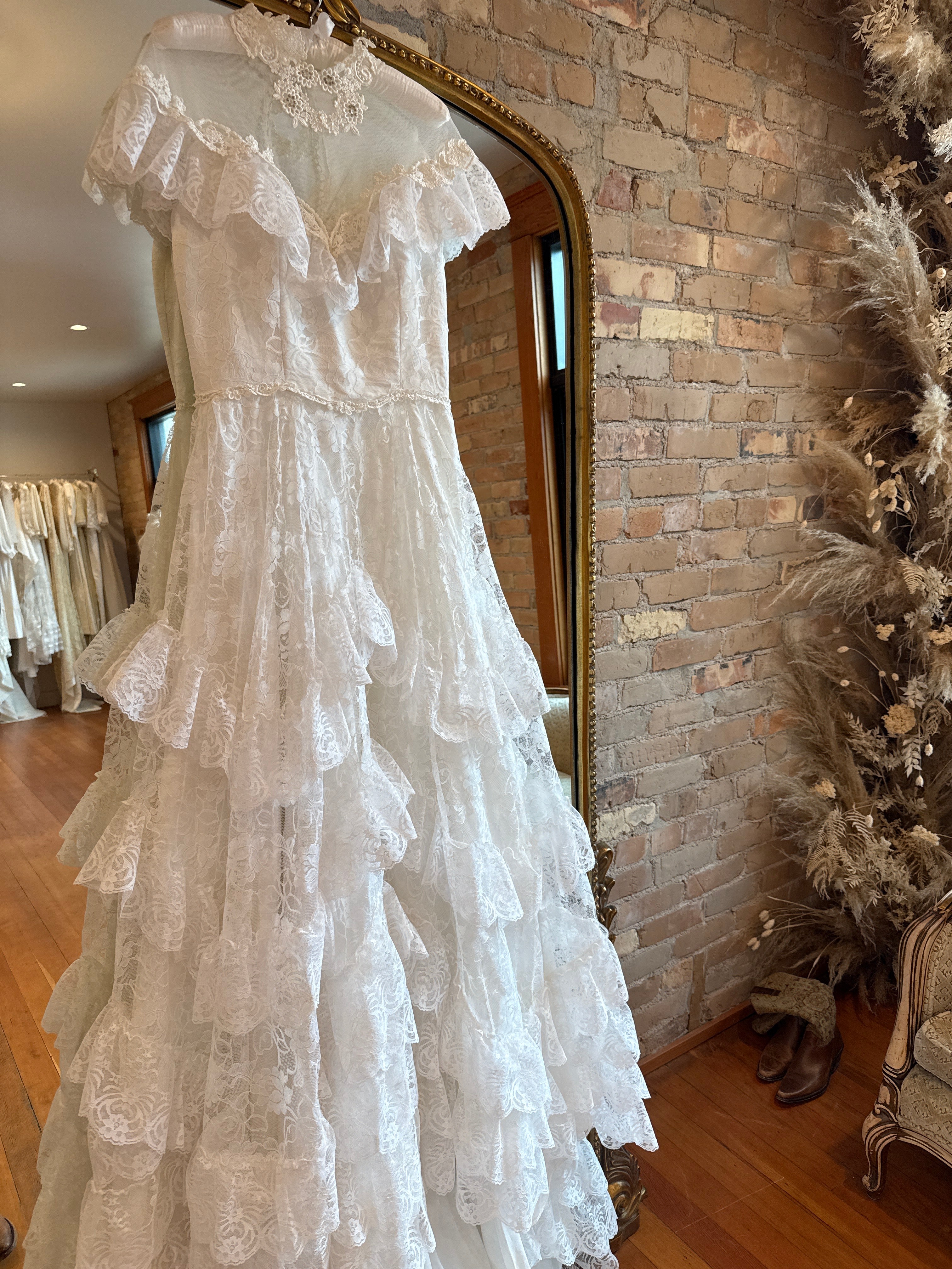 1970s Brideallure Cottage Core Gown