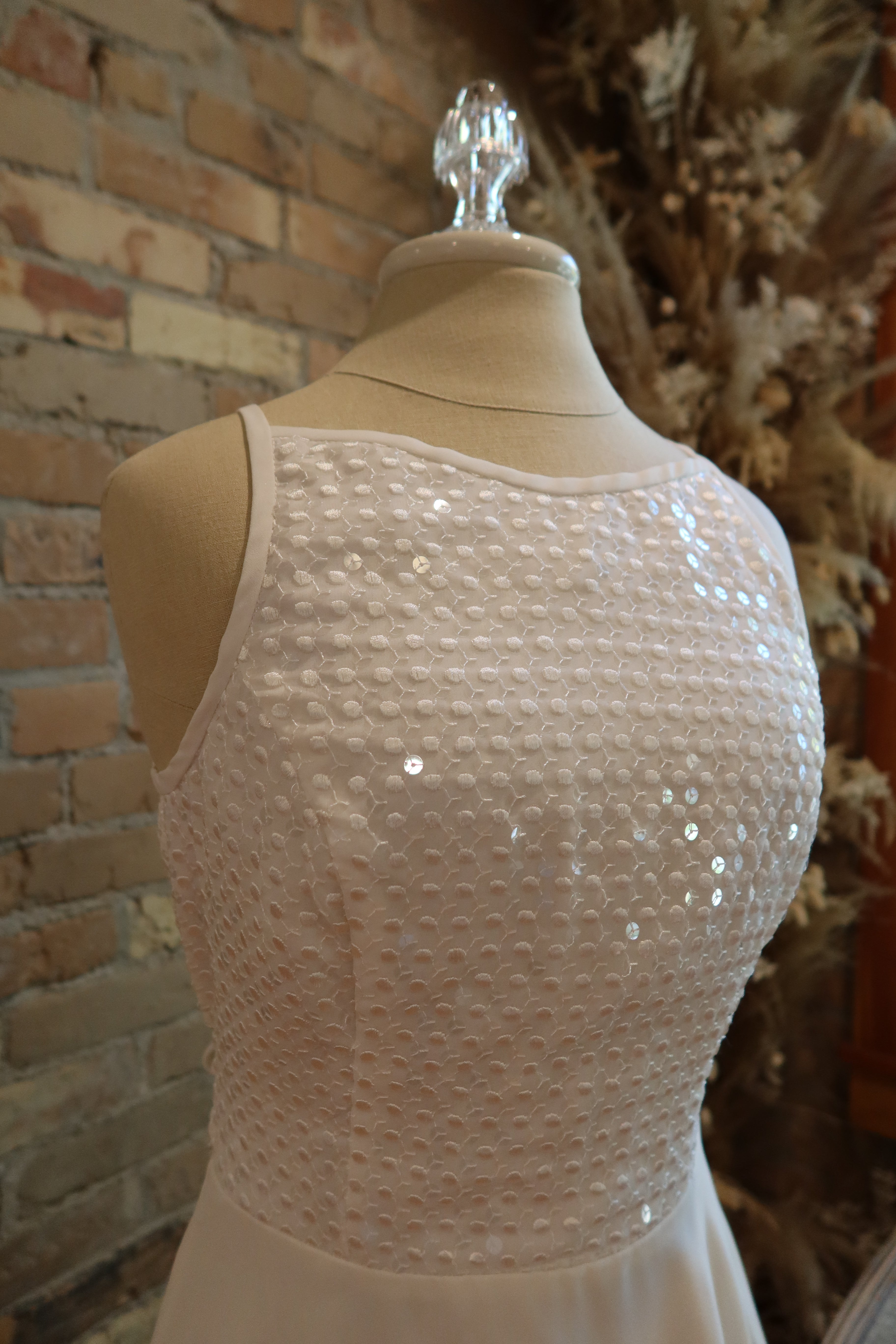 90s Chiffon Swing Reception Dress