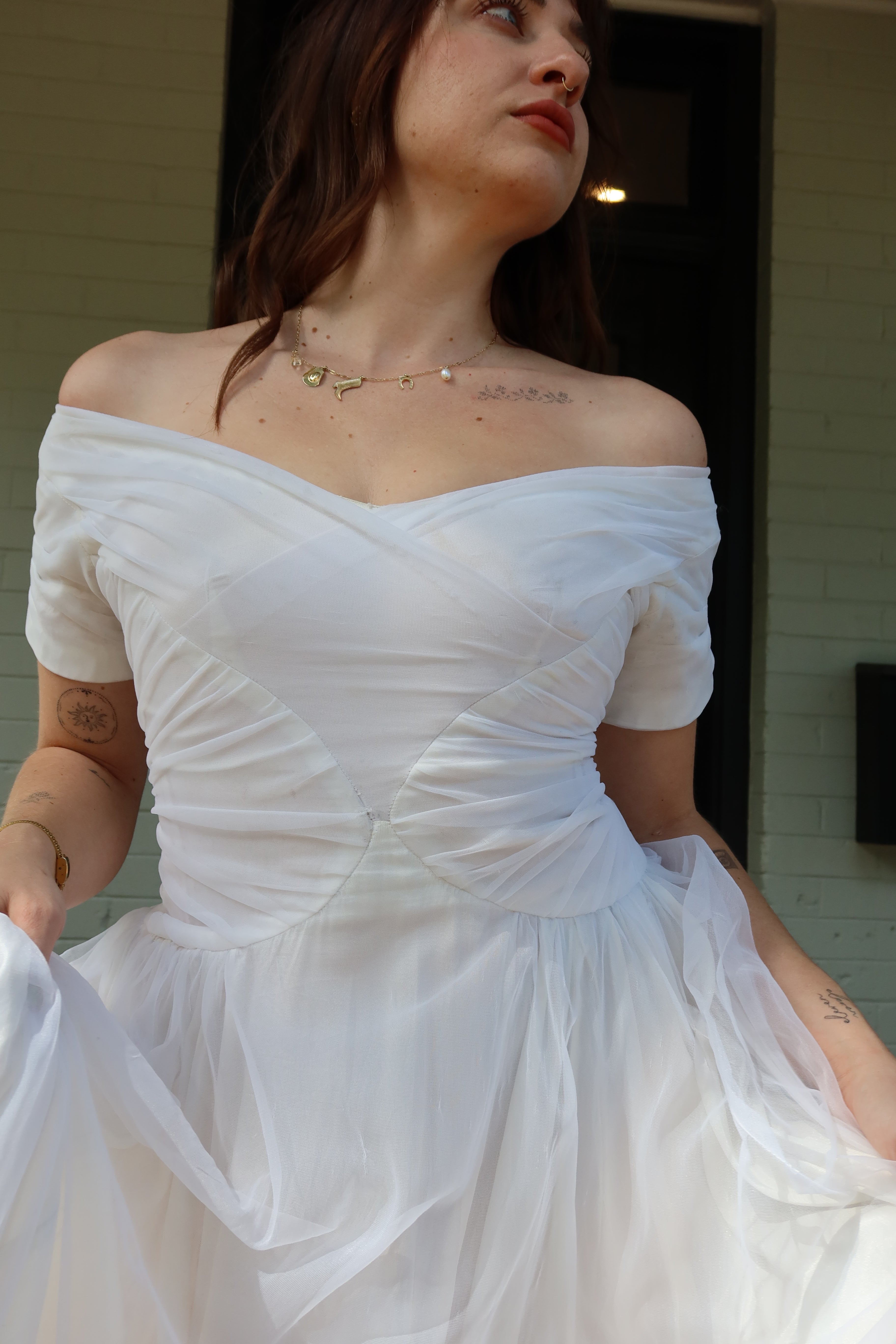 1950s Emma Domb Organza Gown