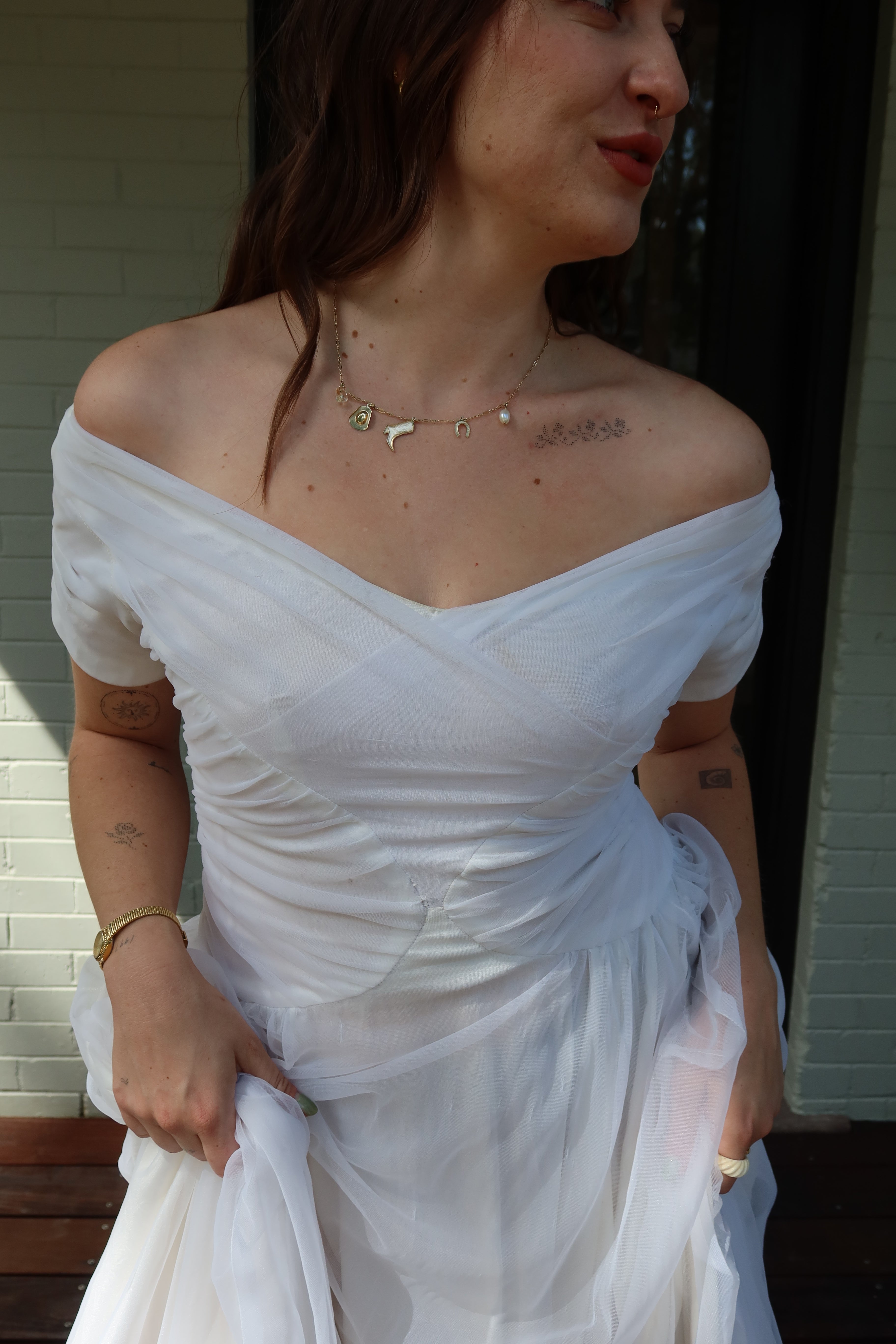 1950s Emma Domb Organza Gown