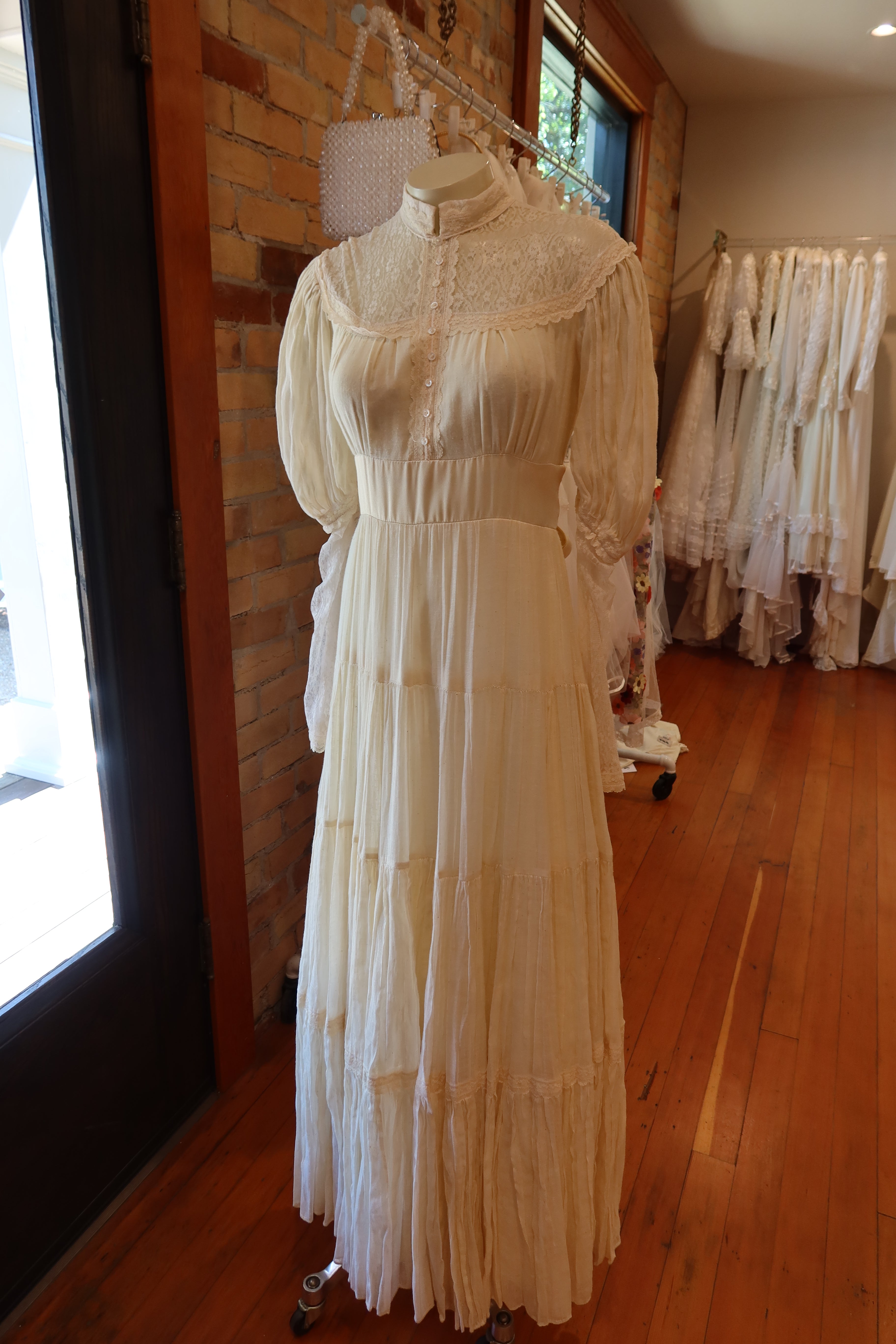1980s Ivory Gunne Sax Gown