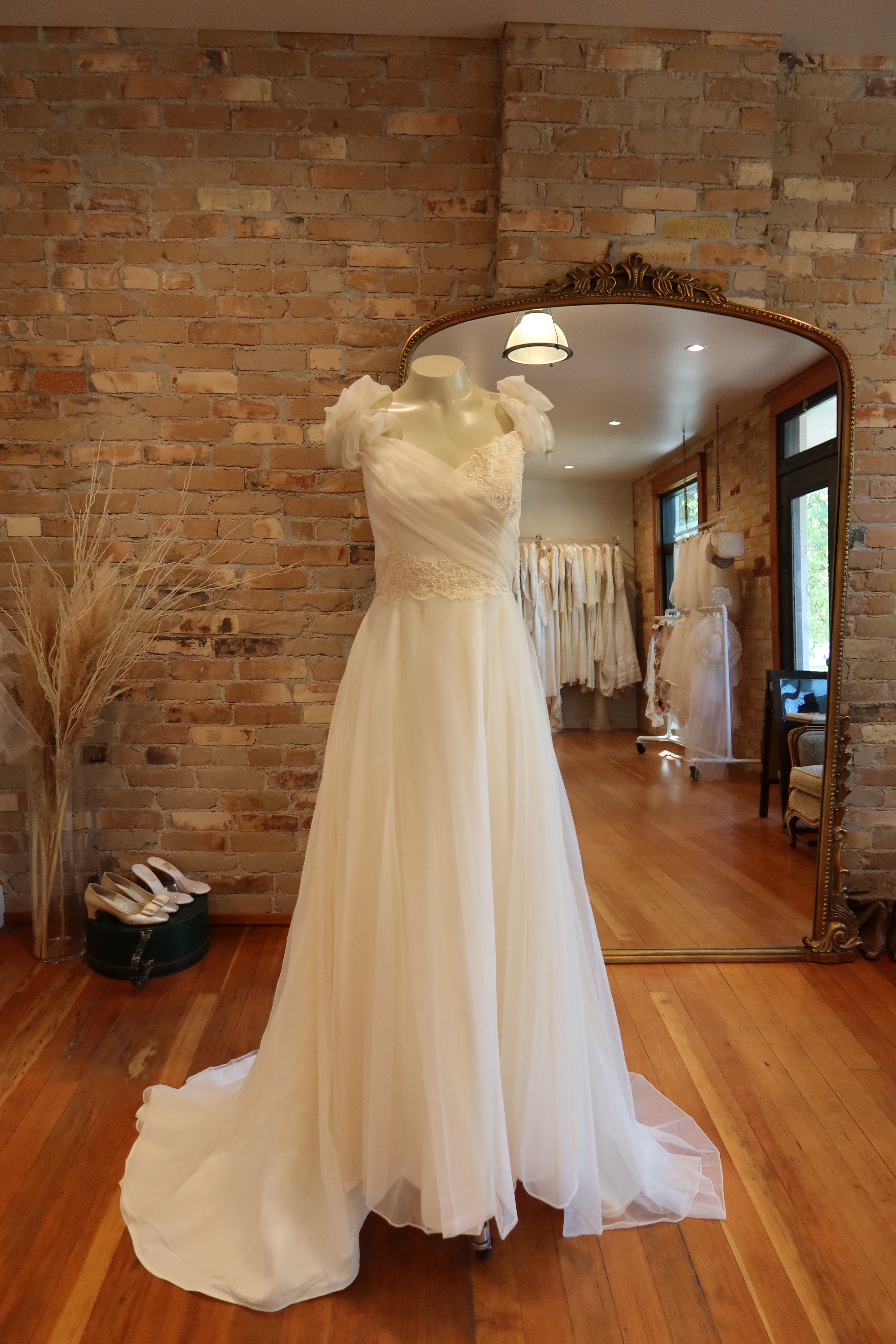 1973 Draped Chiffon Spring Gown