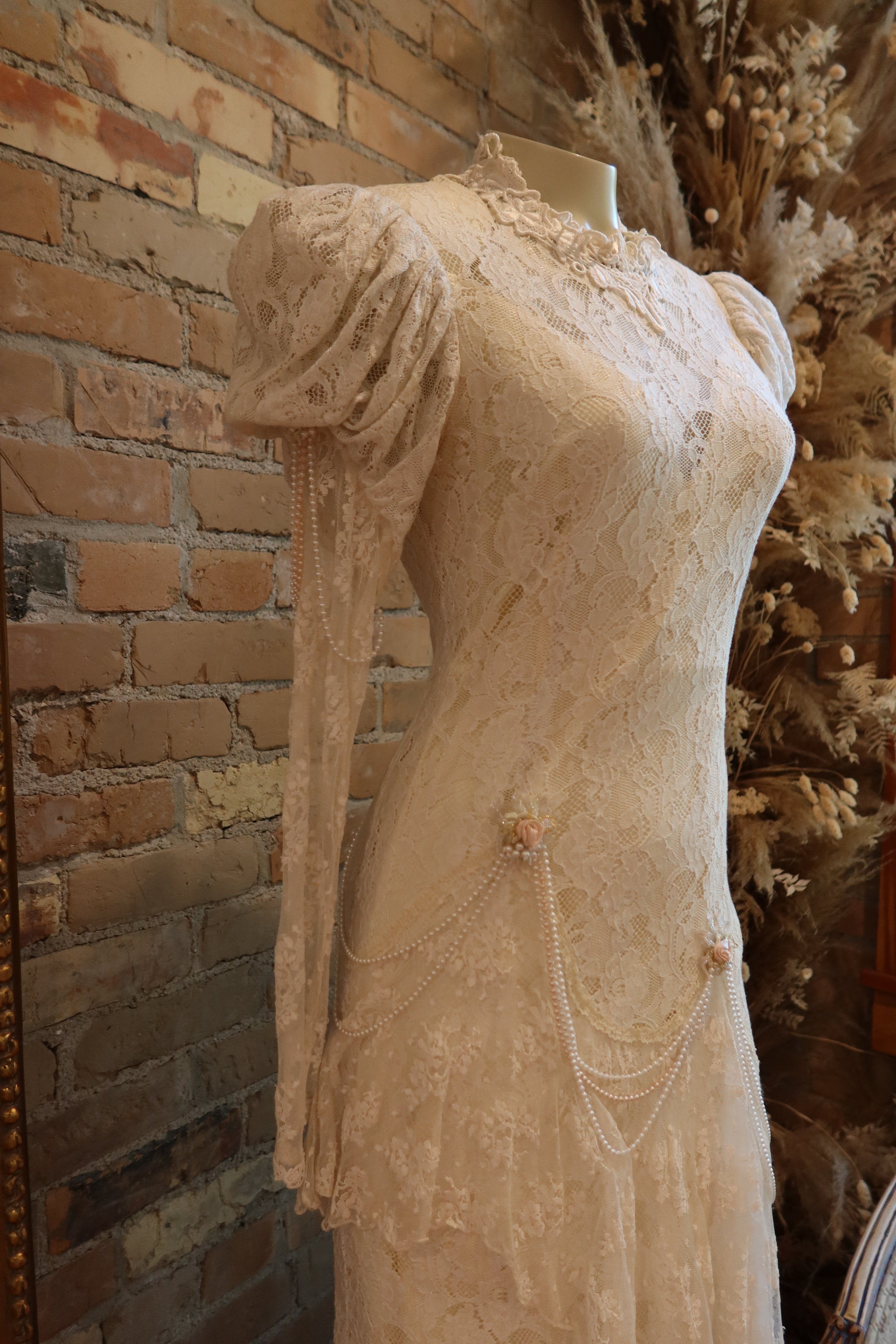 1980s Tea Time Rose Gown