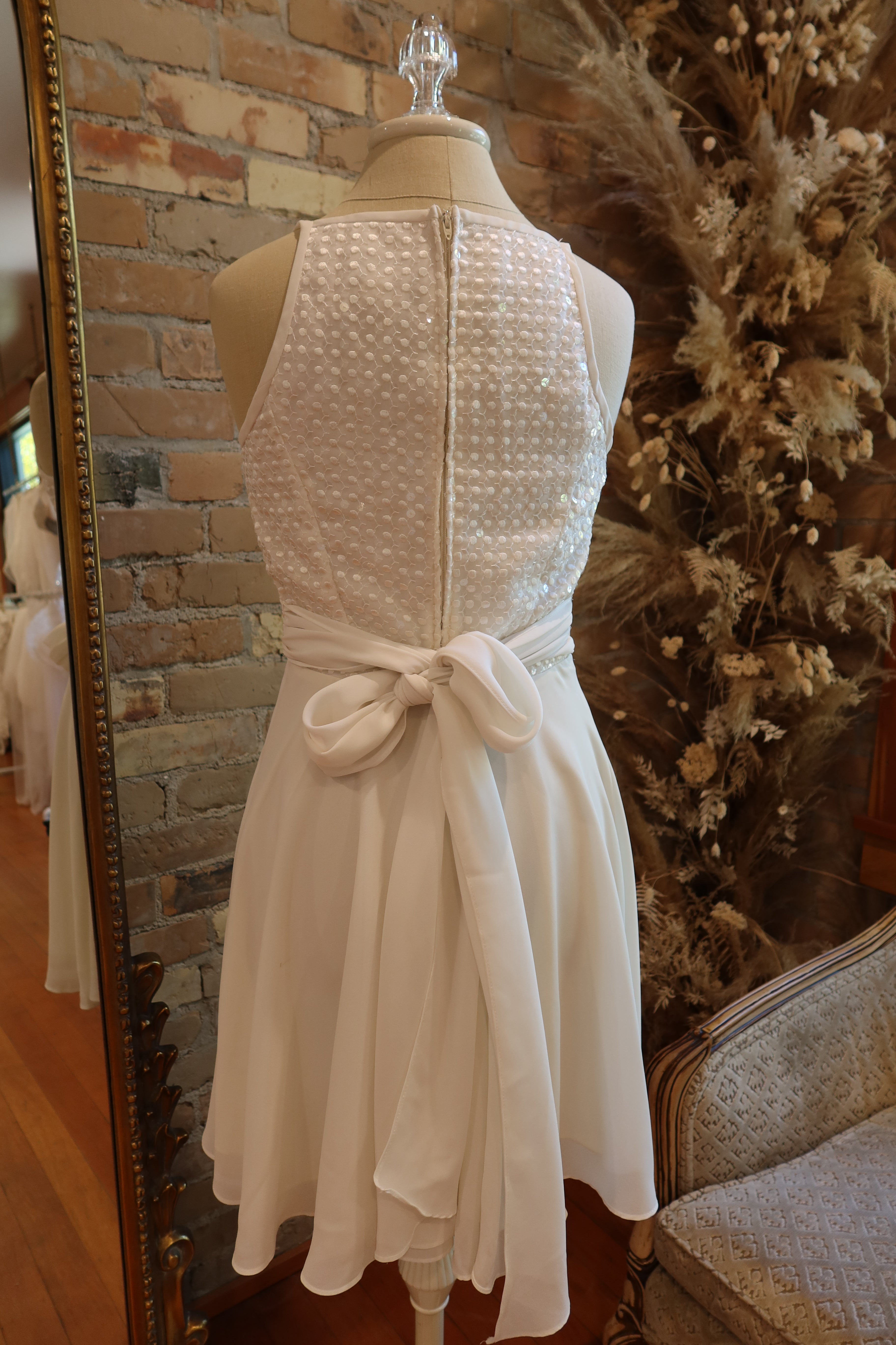 90s Chiffon Swing Reception Dress