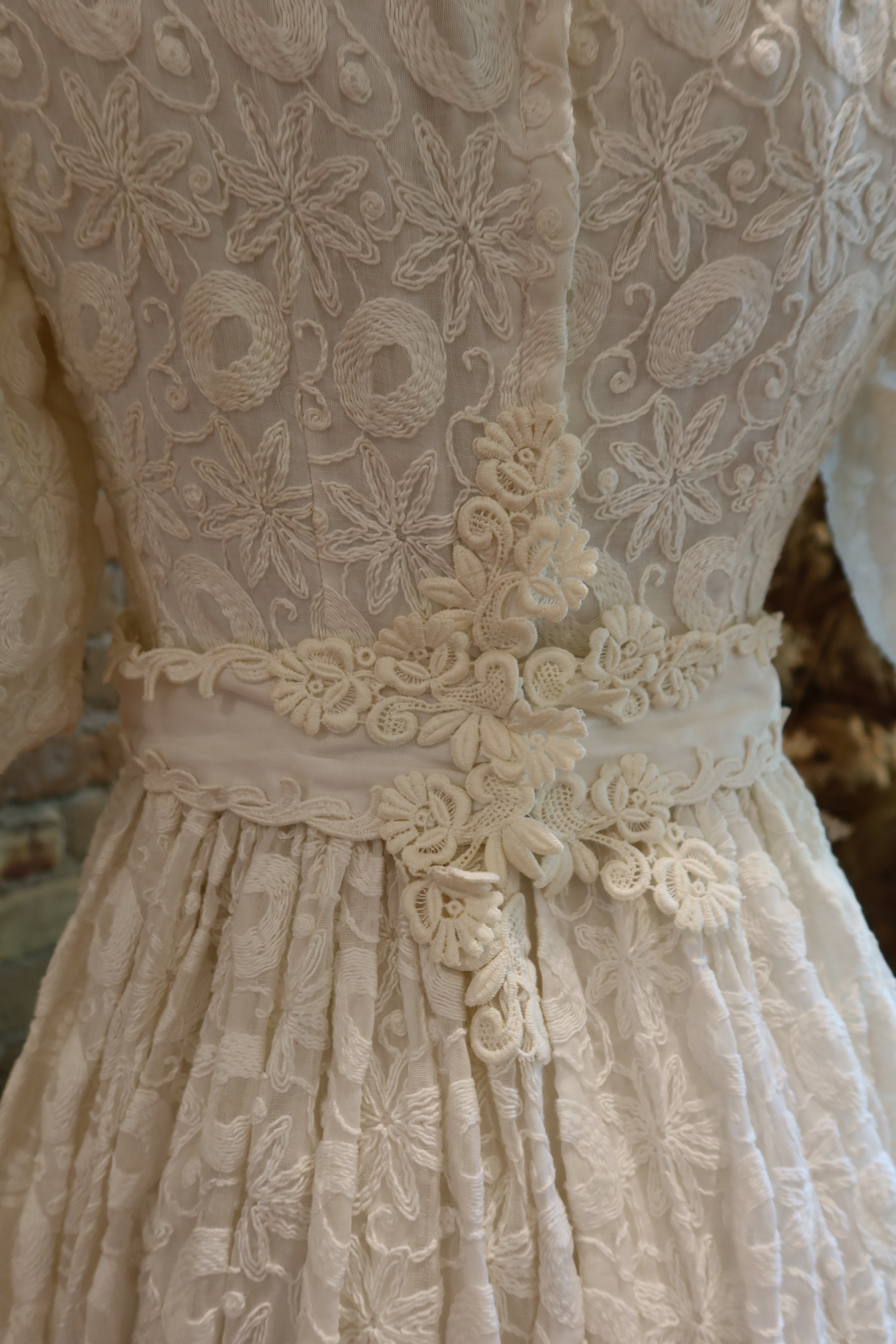 1960s Bianchi of Boston Puff Sleeve Midi Gown