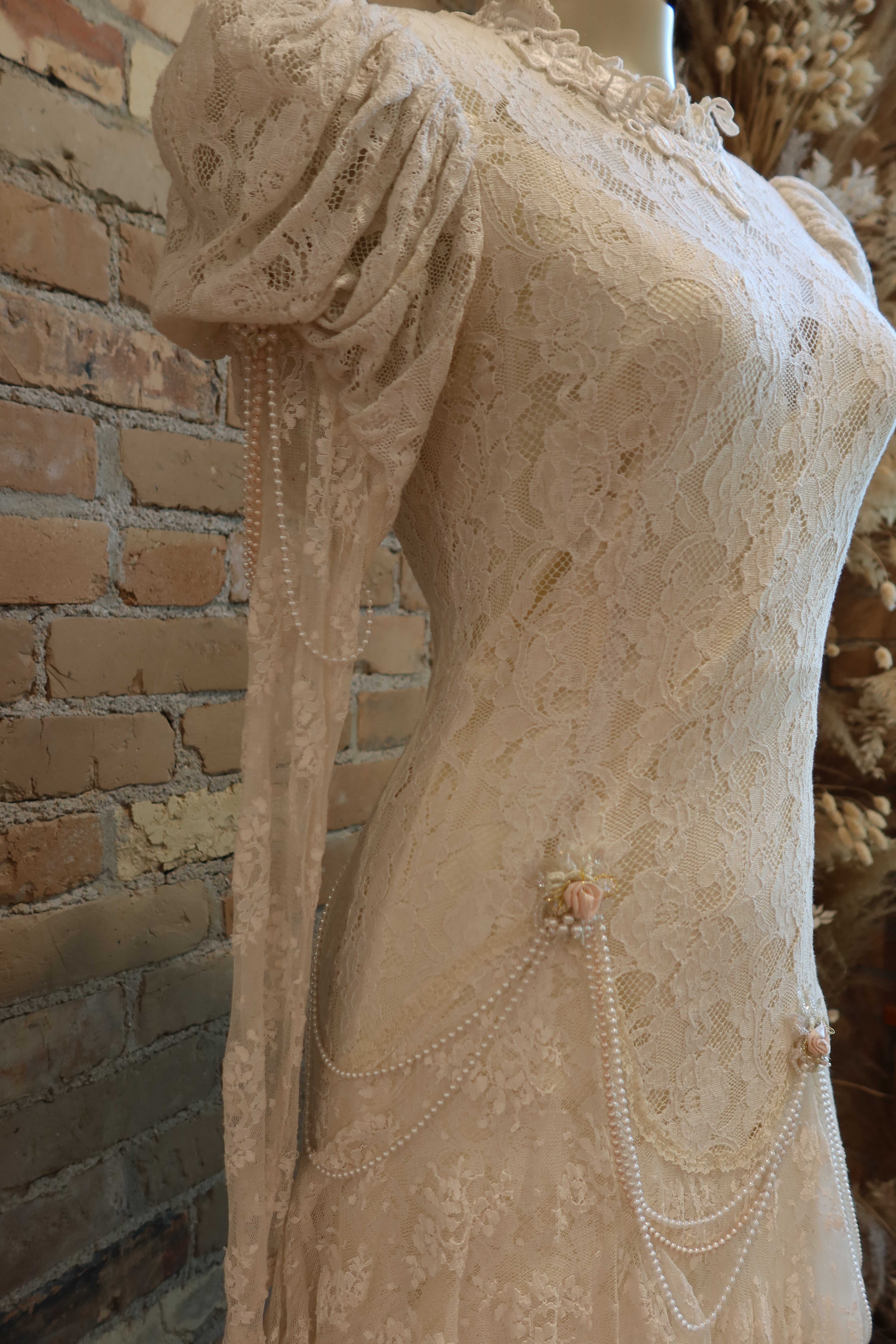 1980s Tea Time Rose Gown