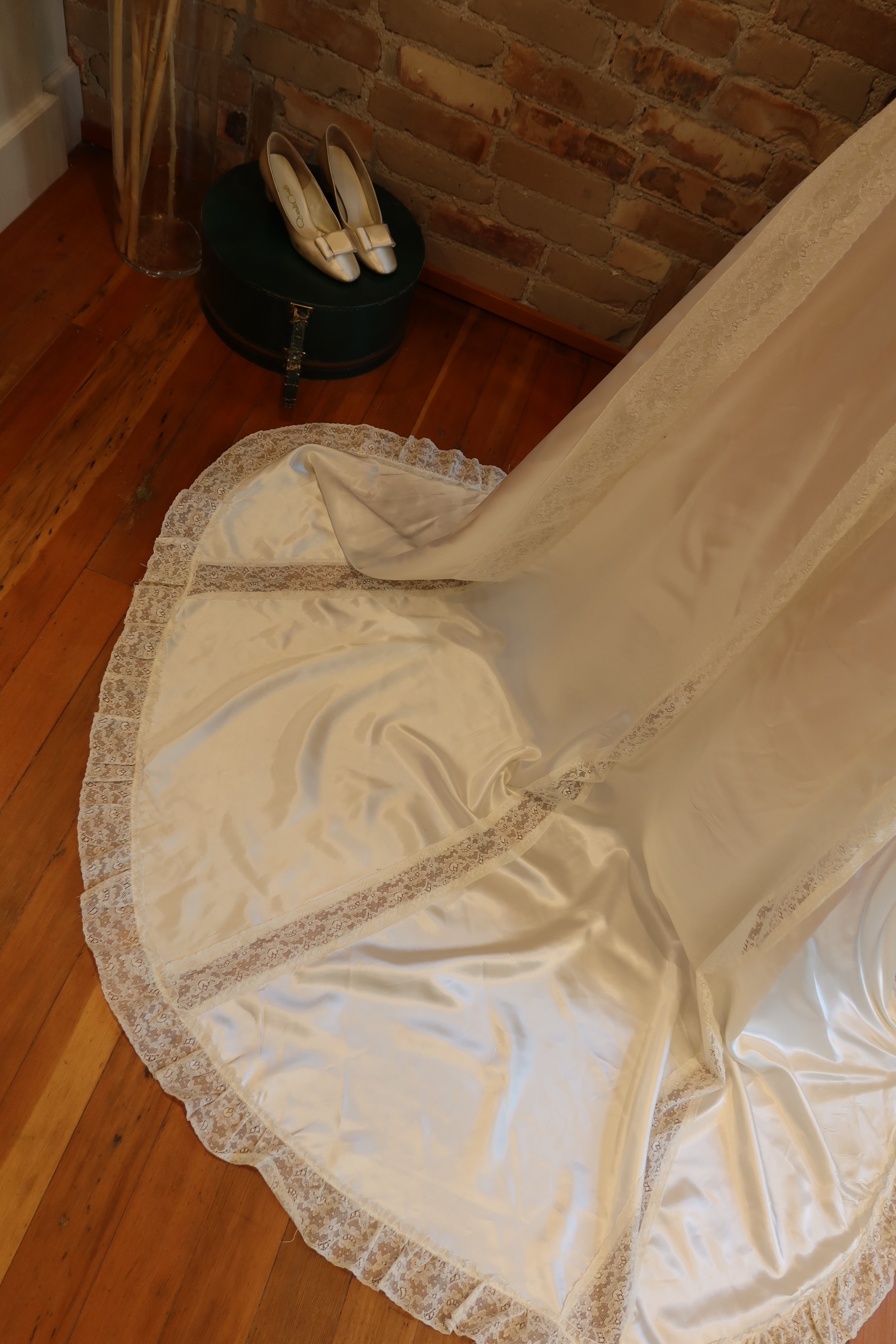 1940s Silk Rose Gown