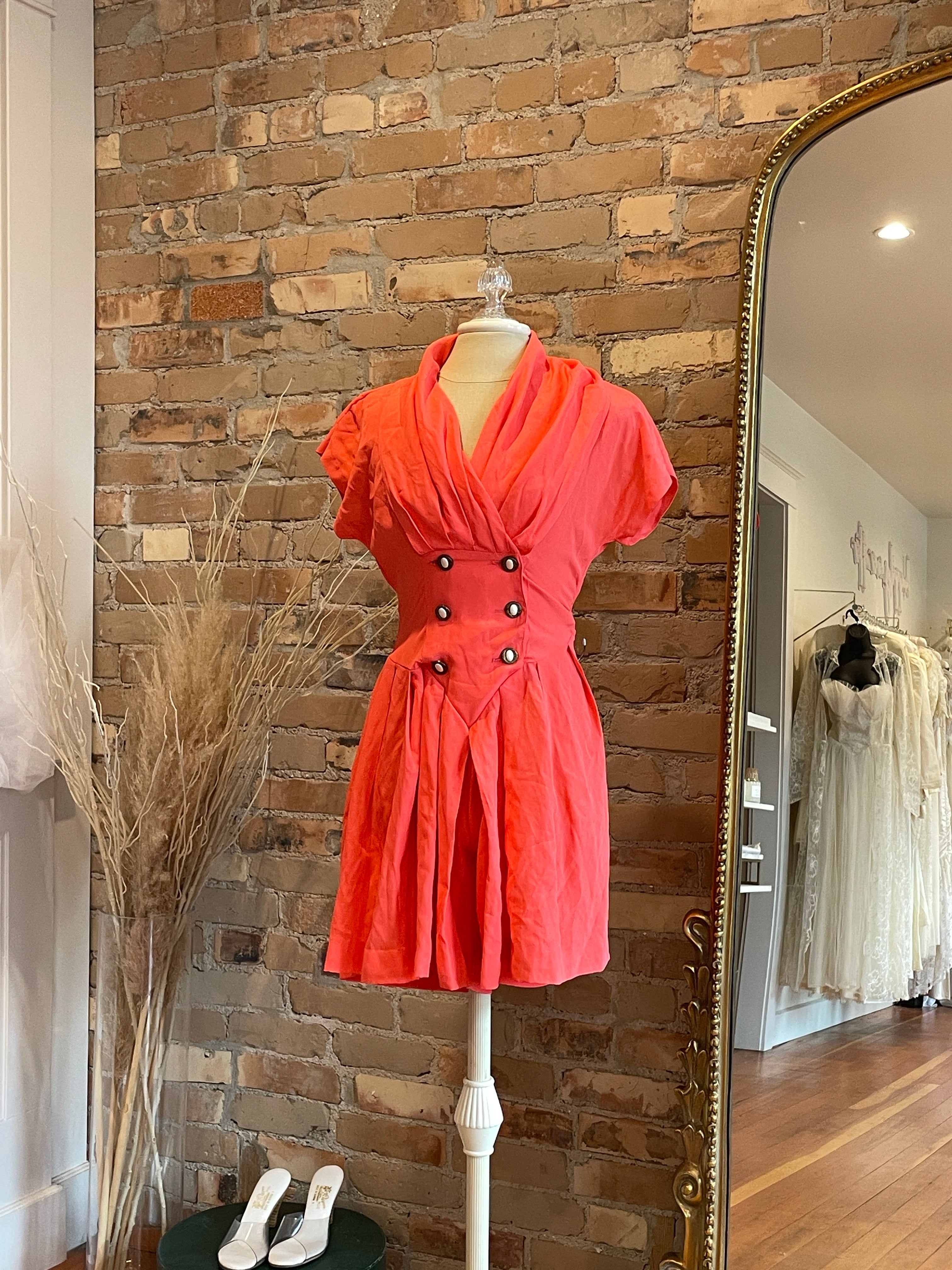 1980s Coral Playsuit