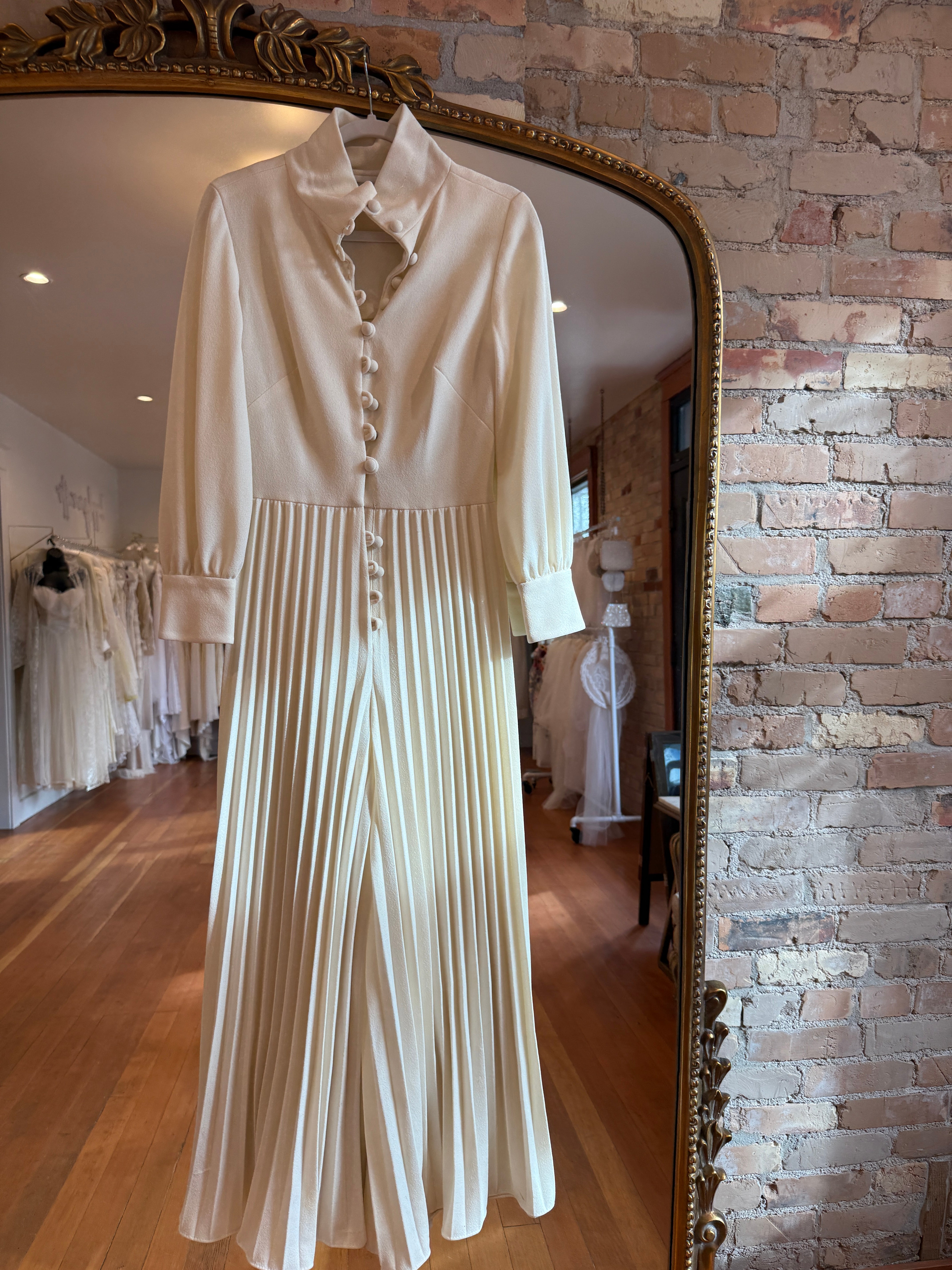 1970s Palazzo Pleated Jumpsuit
